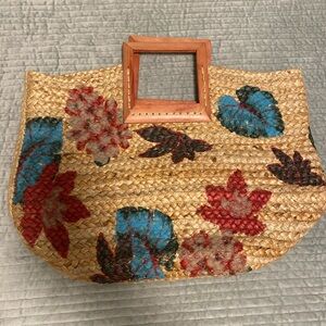 Antik Kraft Straw Tote Bag